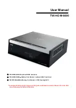 TVX HD M-6600A User Manual preview