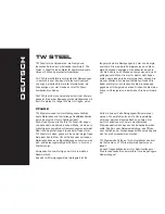 Preview for 6 page of TW Steel canteen automatic User Manual