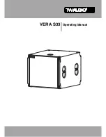 twaudio VERA S33 Operating Manual preview