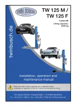 twin busch TW 125 F Installation, Operation And Maintenance Manual preview