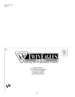 Preview for 20 page of Twin Eagles TEOR24-E Installation, Operaton & Maintenance Manual