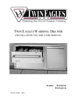 Twin Eagles TEWD30-B Installation Use And Care Manual preview