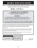 Preview for 1 page of Twin-Star International CFS-750-11 Operating Manual