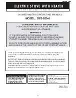 Preview for 1 page of Twin-Star International DFS-550-6 Homeowners Operating Manual