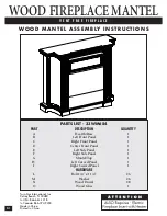 Twin-Star International WOOD MANTEL Assembly Instructions Manual preview