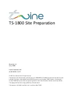 Предварительный просмотр 1 страницы Twine TS-1800 Site Preparation