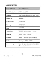 Предварительный просмотр 3 страницы TwinMOS TwinTAB-T102D1 User Manual