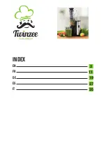 Preview for 2 page of Twinzee SLOW JUICER User Manual