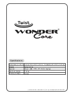 Предварительный просмотр 8 страницы Twist Wonder Core User Manual