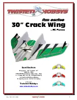 Twisted Hobbys fun series 30" Crack Wing Manual preview