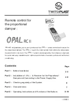 Preview for 2 page of Twitoplast OPAL RC-11 Operating And Manual Instructions