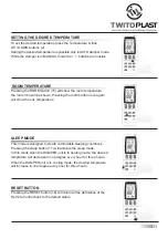 Preview for 12 page of Twitoplast OPAL RC-11 Operating And Manual Instructions