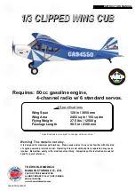 TWM 1/3 CLIPPED WING CUB Instruction Manual предпросмотр