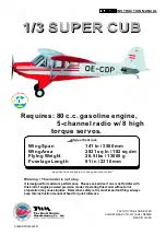 Предварительный просмотр 1 страницы TWM 1/3 SUPER CUB Instruction Manual