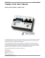 Two notes Audio Engineering Torpedo C.A.B. User Manual preview