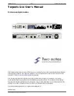 Preview for 1 page of Two Notes TORPEDO Live User Manual