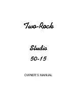 Two-Rock studio 50-15 Owner'S Manual preview