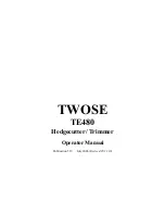 Twose TE480 Operator'S Manual preview