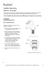 Предварительный просмотр 12 страницы Twyford X62 Series Instruction Booklet