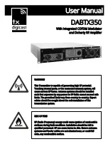 TX Digicast DABTX350 User Manual preview