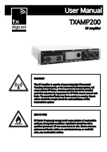 Preview for 1 page of TX Digicast TXAMP200 User Manual