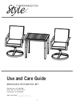 Preview for 1 page of Ty Pennington Style BROOKLINE D71 M20289 Use And Care Manual