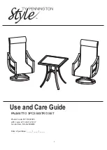 Preview for 1 page of Ty Pennington Style D71 M20305 Use And Care Manual