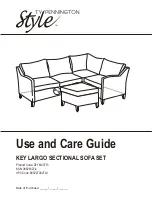 Preview for 1 page of Ty Pennington Style KEY LARGO SECTIONAL SOFA SET Use And Care Manual