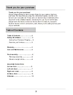 Предварительный просмотр 2 страницы Ty Pennington Style KEY LARGO SECTIONAL SOFA SET Use And Care Manual