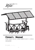 Preview for 1 page of Ty Pennington Style SUNSET BEACH DELUXE LIGHTED HARDTOP BAR W/ 4 STOOLS Owner'S Manual