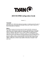 TYAN AST2150 IPMI Configuration Manual предпросмотр