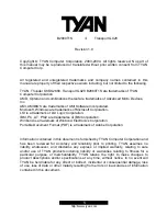 TYAN B2880T1S User Manual preview