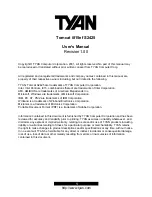 TYAN S2425 User Manual предпросмотр