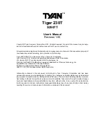 Preview for 1 page of TYAN S2507T User Manual