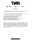 Preview for 1 page of TYAN S2722 Manual