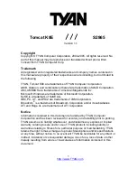TYAN S2865 Manual preview
