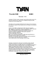 TYAN S2885 User Manual предпросмотр