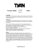 TYAN S2933 Manual preview