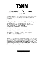 TYAN S4880 Manual предпросмотр