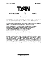 Предварительный просмотр 1 страницы TYAN S5105 User Manual