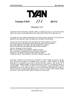 TYAN S5112 User Manual предпросмотр