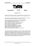 Предварительный просмотр 1 страницы TYAN S5120 User Manual