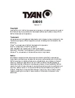 TYAN S8005 User Manual предпросмотр