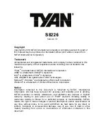 TYAN S8226 User Manual предпросмотр