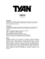 Предварительный просмотр 1 страницы TYAN S8230 User Manual