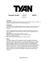 TYAN Tempest i5100X S5375 User Manual предпросмотр