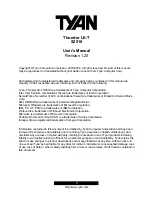 TYAN THUNDER LE-T User Manual предпросмотр