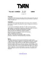 TYAN Thunder n3600QE S4980 User Manual preview