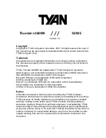 Предварительный просмотр 1 страницы TYAN Thunder n3600W S2935 User Manual