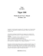 Предварительный просмотр 1 страницы TYAN TIGER 100 Manual